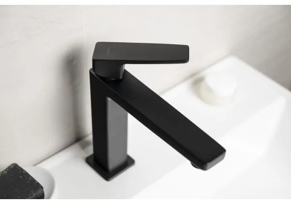 Sapho - Mosdó csaptelep TURSI 19 cm matt fekete