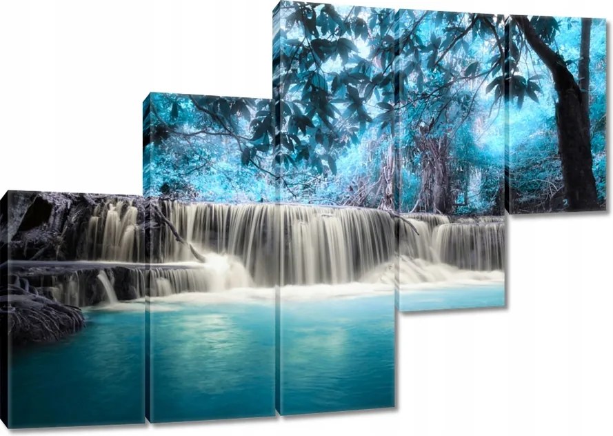 Vászonkép 150x105 Kék vízesés