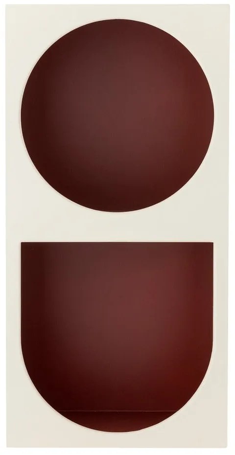 Piros-fehér fali könyvespolc 30x60 cm Graphia – Bloomingville