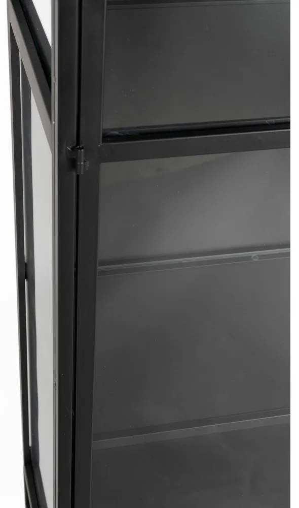 Fekete fém tálalószekrény 70x170x35 cm Rob – White Label