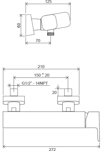 Ravak X070153 - FREE zuhanycsaptelep, fekete