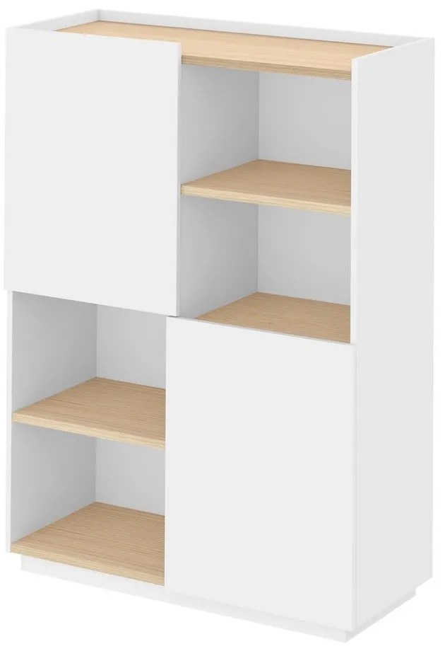 Fehér matt könyvespolc 100x147 cm Nina - TemaHome