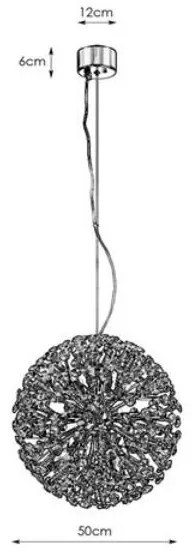 Markslöjd 108101 - Kristálycsillár zsinóron BOLID 9xG9/20W/230V