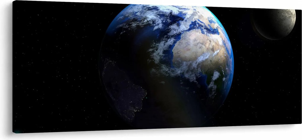 Föld és a Hold képe (120x50 cm)