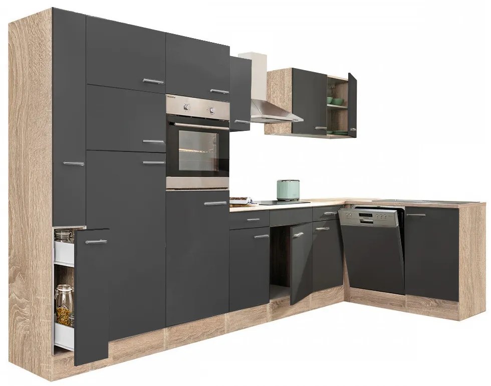 Yorki 370 sarok konyhabútor felülfagyasztós hűtős kivitelben