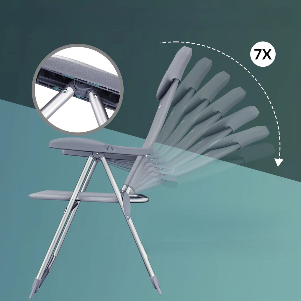 Deuba 4 darabos kempingszék szett - világosszürke