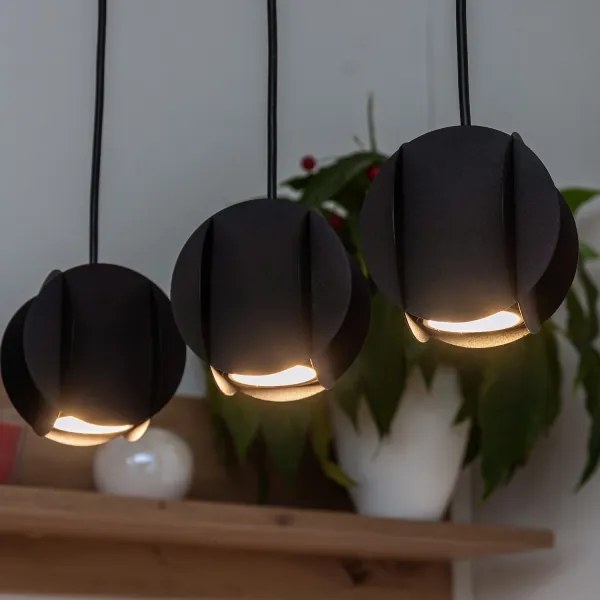 GAMBIT kábeles csillár 4xGU10/10W/230V fekete