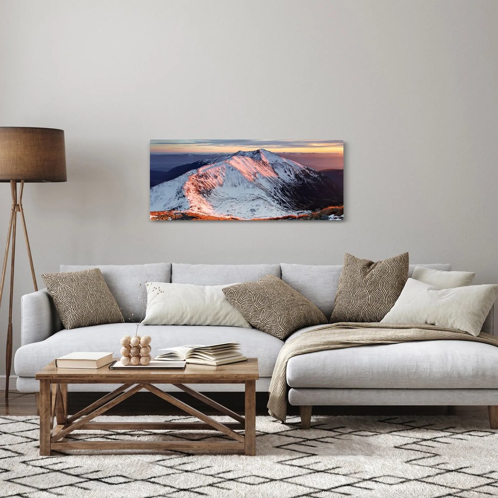 Kép - Téli hegyi panoráma II. (120x50 cm)