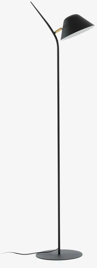 Fekete állólámpa fém búrával (magasság 152 cm) Aurelia – Kave Home