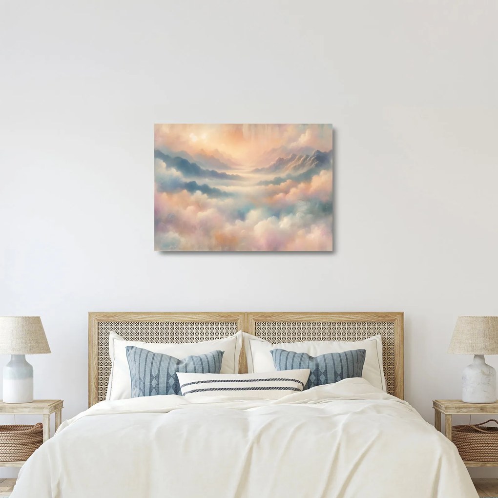 Üveg kép - Felhők (70x50 cm)
