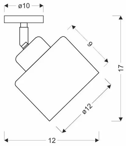 Spotlámpa WAMA 1xE27/40W/230V fekete/matt króm
