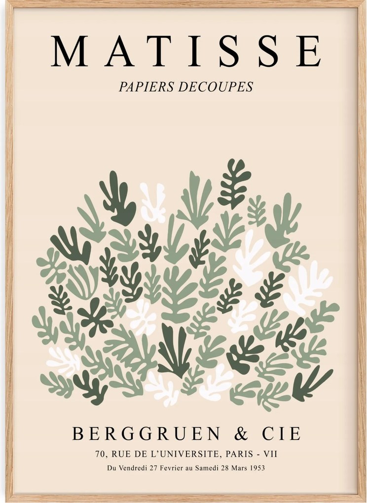 Poszter 50x70 Henri Matisse Levelek Paris 1953 Papír Découpés