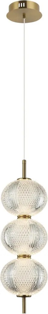 Italux modern függeszték lazie sárgaréz átlátszó itxpnd-29038-3-gd