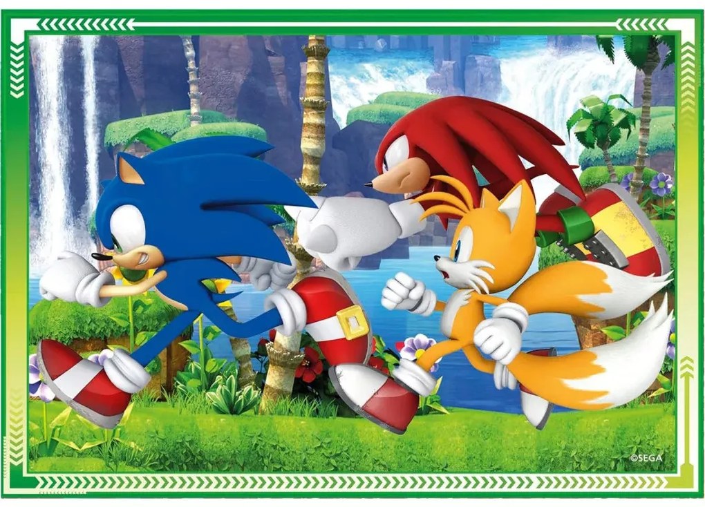 Sonic a sündisznó Save the Day 4 az 1-ben puzzle Clementoni