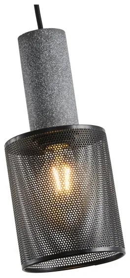 Csillár zsinóron 1xE27/40W/230V fekete