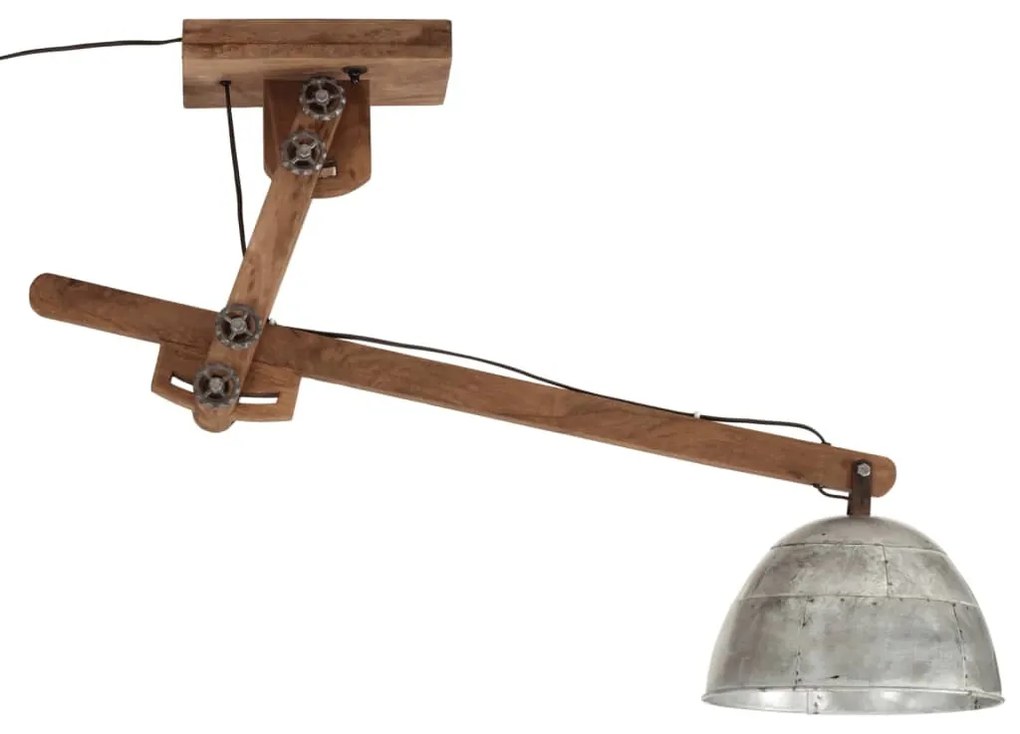 vintage ezüst mennyezeti lámpa 25 W 105 x 30 x 65-108 cm E27