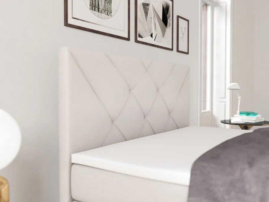 Franciaágy Boxspring 140 cm Darro (fehér) (tárolóhellyel). Akció -17%. 1044210