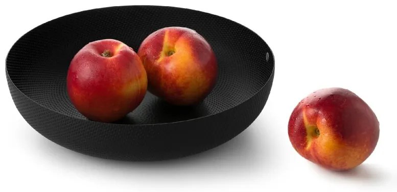 Design tál, fekete textúrával, átm. 21 cm - Alessi