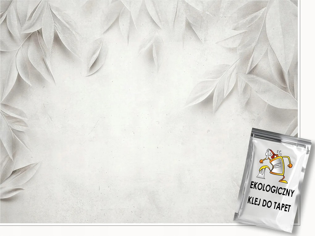 Fotótapéta Levelek Beton Szürke Konyha Hálószoba Nappali Tapéta 300x210