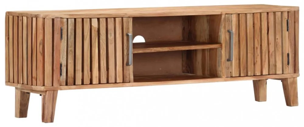 tömör akácfa TV-szekrény 130 x 30 x 45 cm
