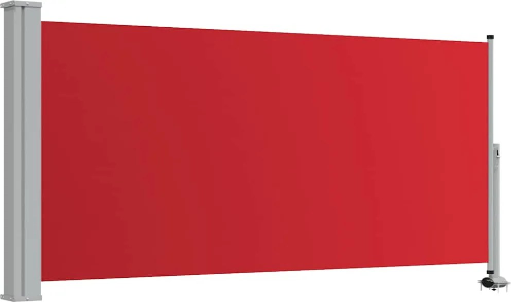 vidaXL piros behúzható oldalsó teraszi napellenző 120 x 300 cm