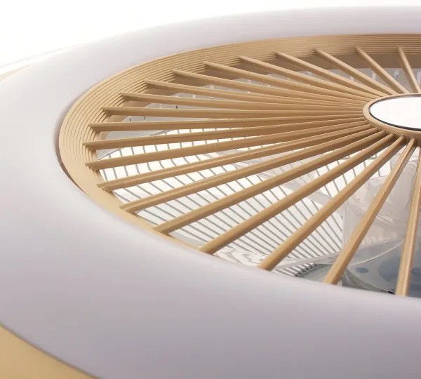 LED Dimmelhető mennyezeti lámpa ventilátorral ZEPHYR LED/48W/230V arany + távirányító
