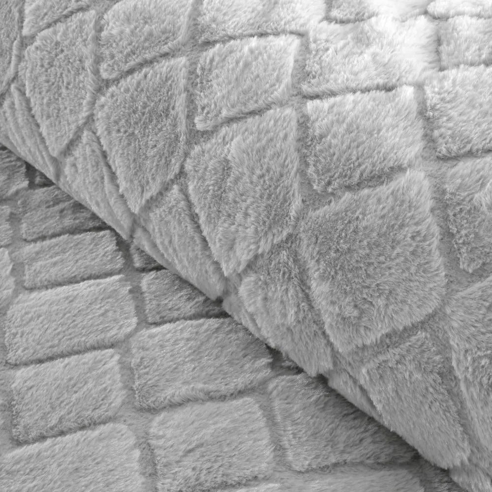 Szürke kétszemélyes mikroplüss ágyneműhuzat 200x200 cm Cosy Diamond – Catherine Lansfield