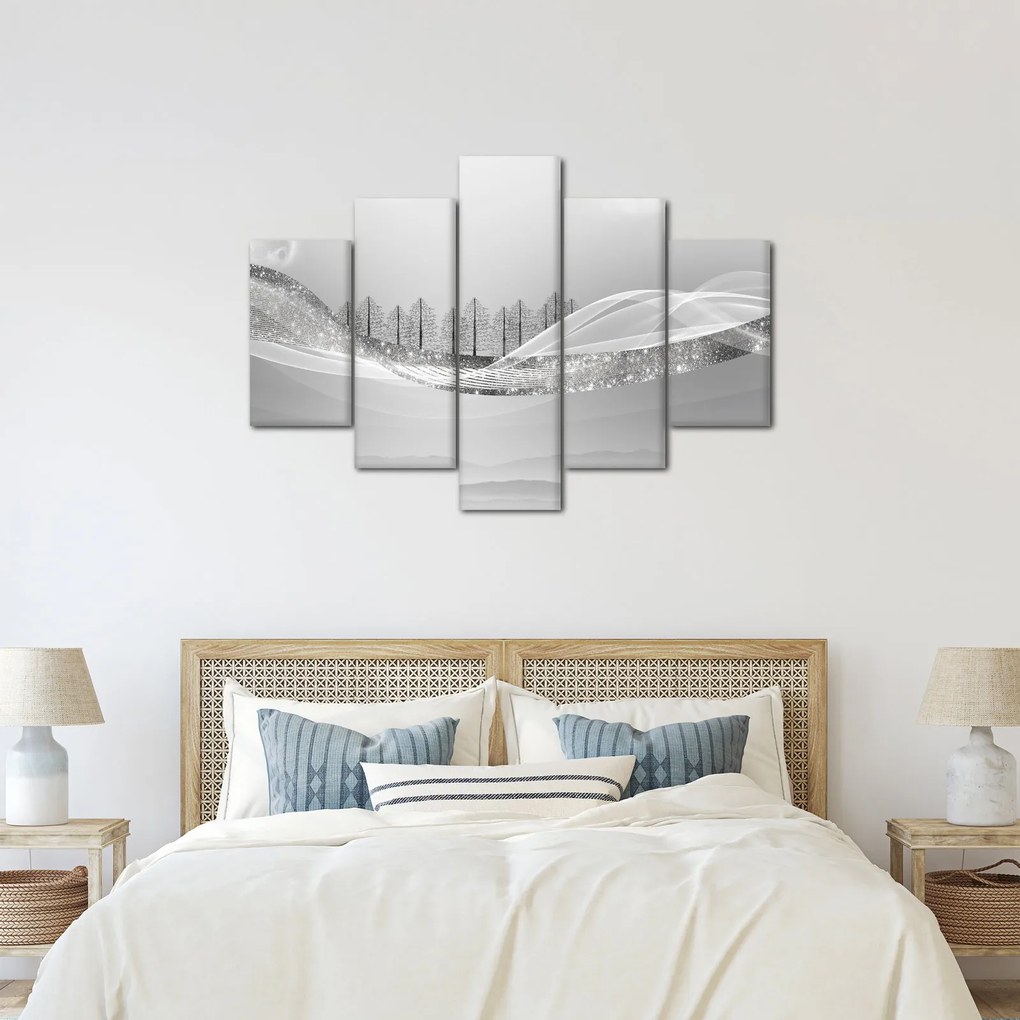 Kép - ezüst táj (150x105 cm)