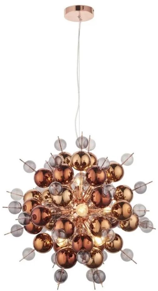 Endon 81584 - Csillár zsinóron JOULES 9xE14/7W/230V réz