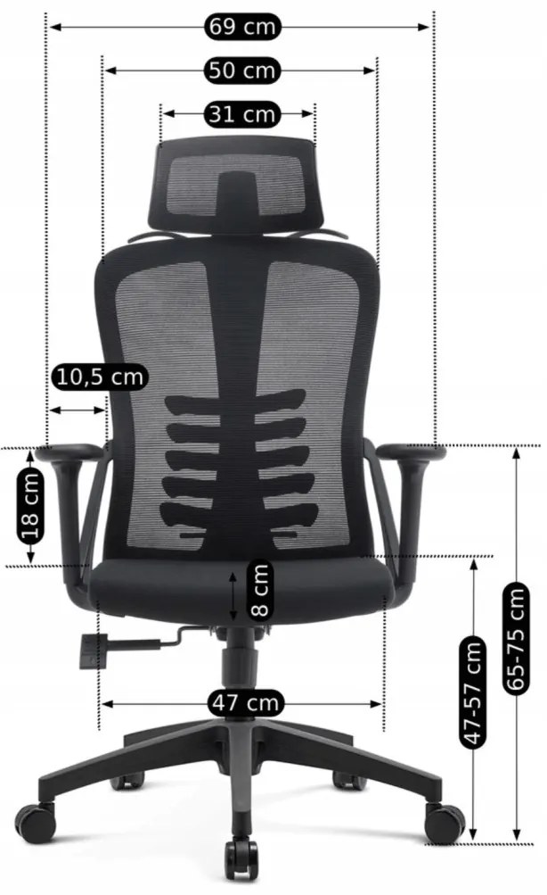 Iroda Forgószék Fekete Színben. JULIET