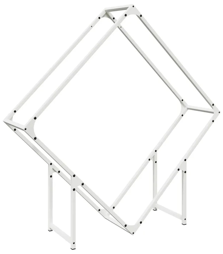 fehér hidegen hengerelt acél tűzifatároló 100x25x100 cm