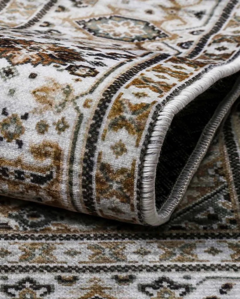 Carpetum bézs színű, barna mintás szőnyeg 160x200