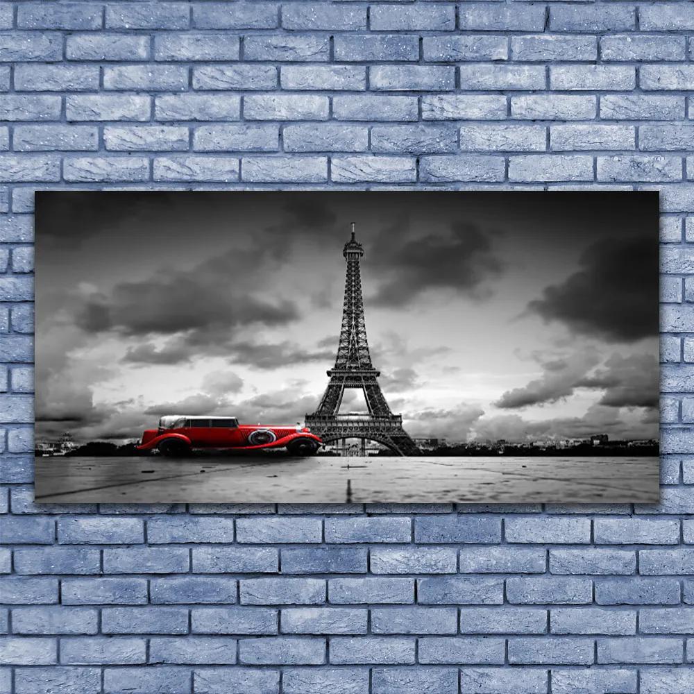 Fali üvegkép Eiffel-torony Architecture 100x50 cm