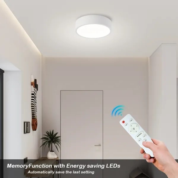 Brilagi - fényerőszabályozható LED lámpatest POOL LED/18W/230V 3000-6000K 20 cm fehér + távirányító