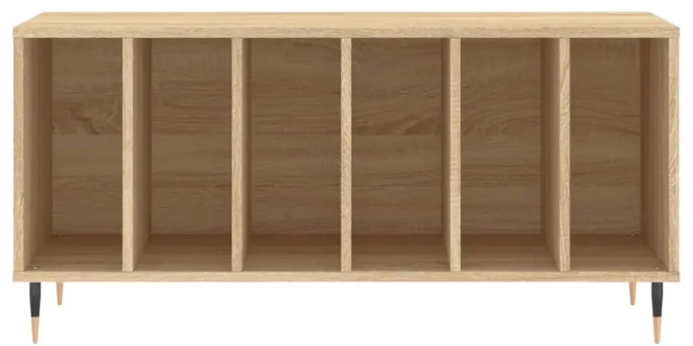 sonoma tölgy színű szerelt fa hanglemezszekrény 100x38x48 cm