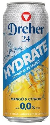 Alkoholmentes sör, 0,5 l, dobozos, DREHER 24 Hydrate, mangó-citrom (KHI488V)