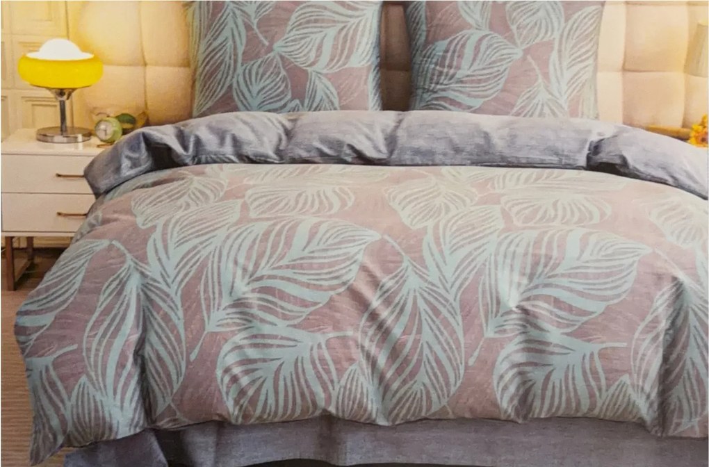 Ágynemű garnitúra 220x200 +2x 70x80 kétoldalas szatén pamut