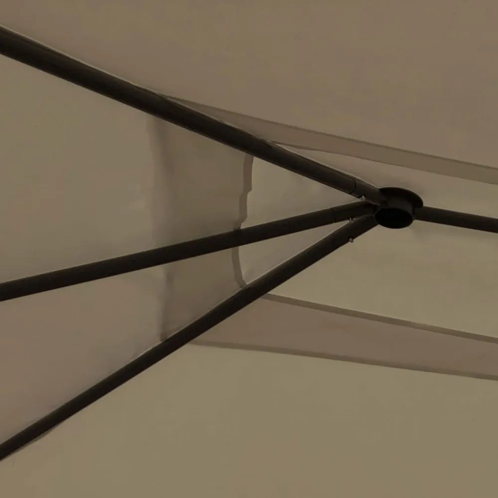 tópszínű pavilon oszlop takarókkal 3 x 4 x 2,6 m 160 g/m²