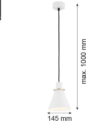 ARGON 4680 BEVERLY Egyágú Függesztett Lámpa Fém E27 IP20
