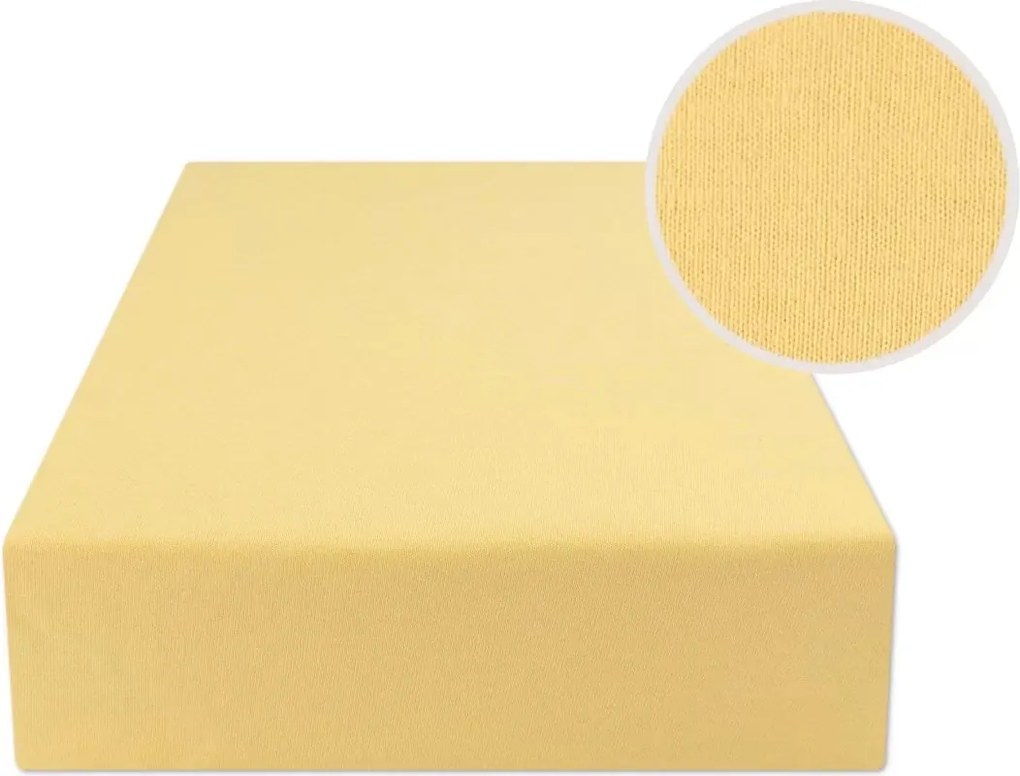 Gumis lepedő 90x200 jersey sárga