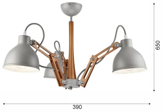 Fali lámpa MARCELLO 3xE27/60W/230V