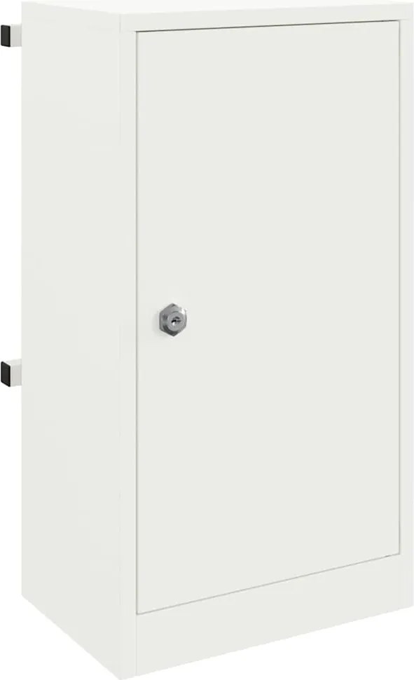 vidaXL postaláda tárolóval ajtóval zárral Fehér 30 x 20 x 55 cm Acél