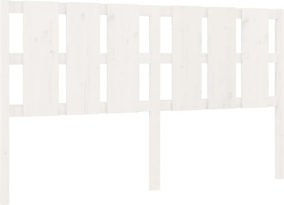 vidaXL fehér tömör fenyőfa ágyfejtámla 185,5x4 x100 cm