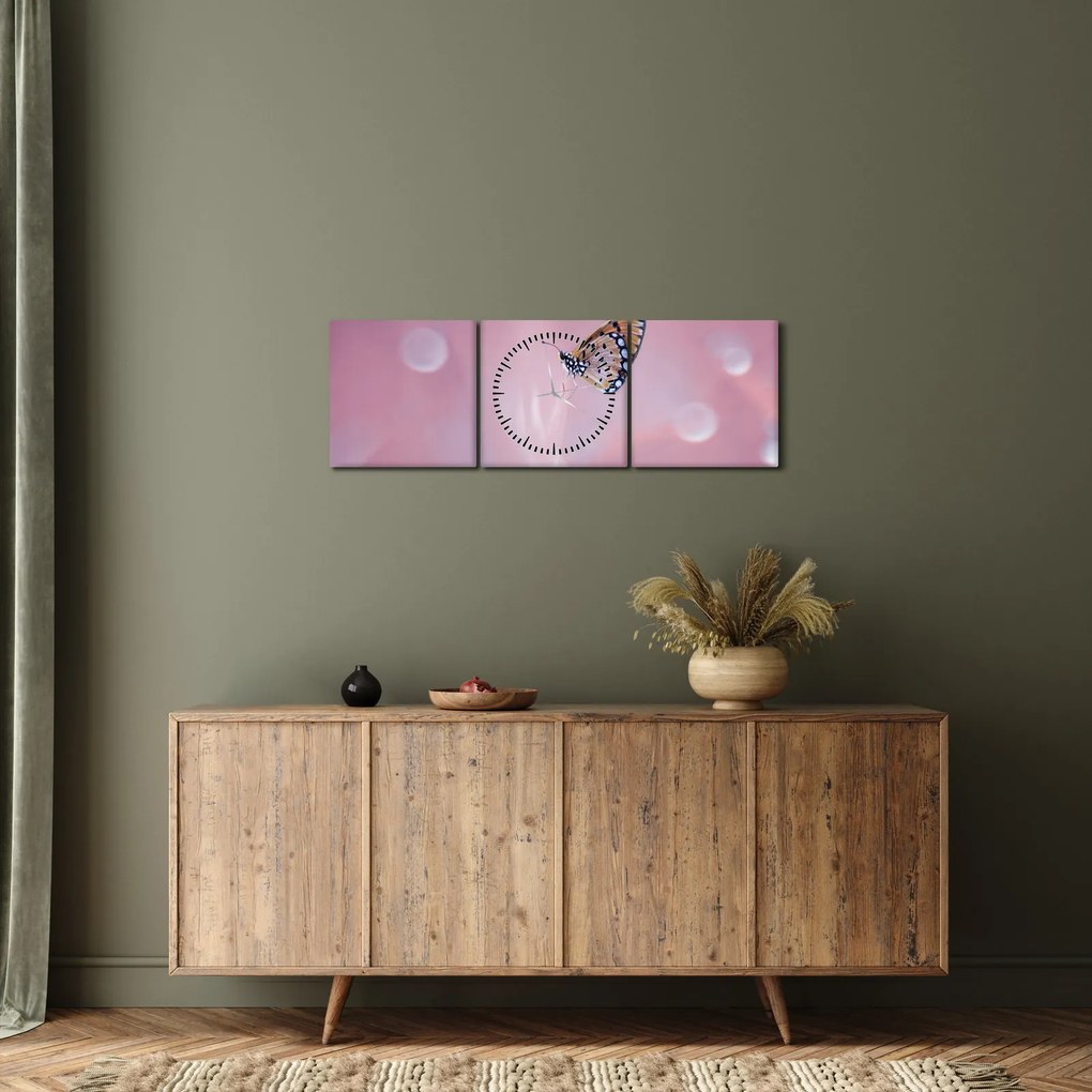 Kép - Pillangó (órával) (90x30 cm)