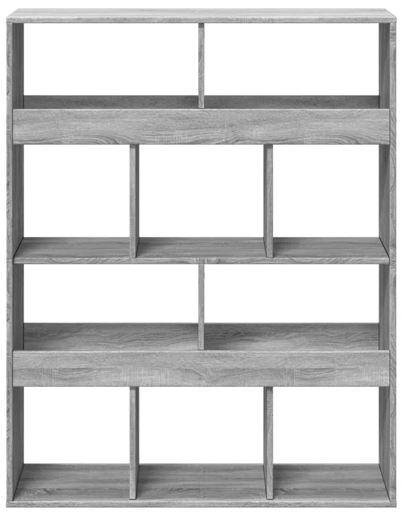 szürke sonoma színű szerelt fa térelválasztó 100x33x125,5 cm