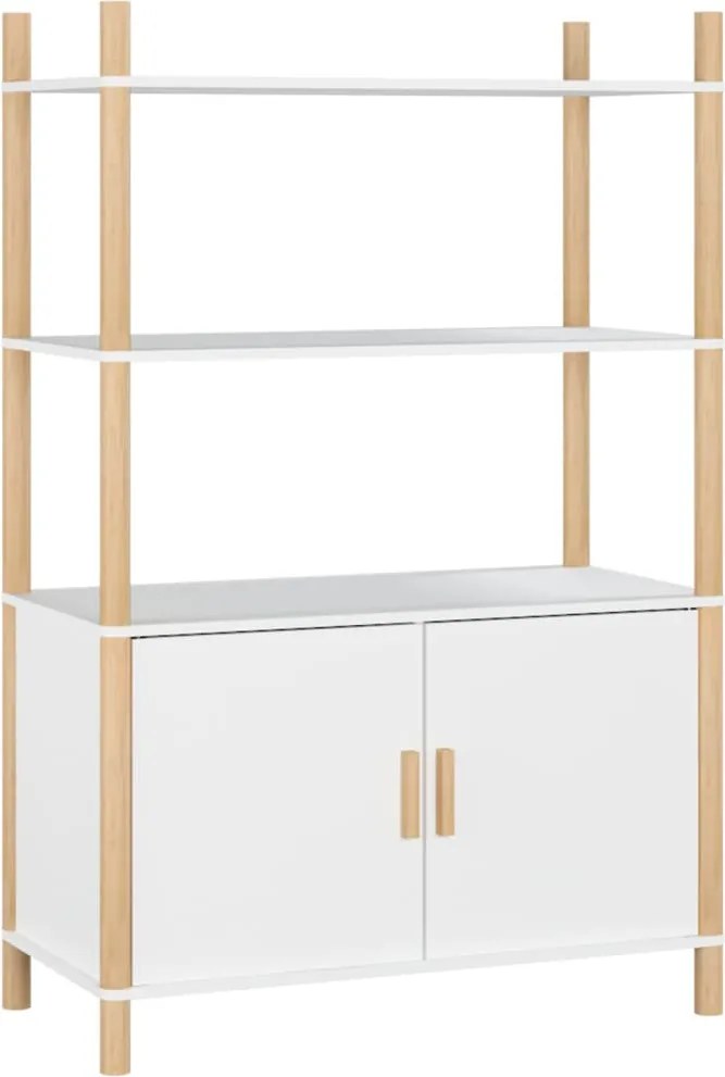 vidaXL fehér szerelt fa magasszekrény 80x40x121 cm