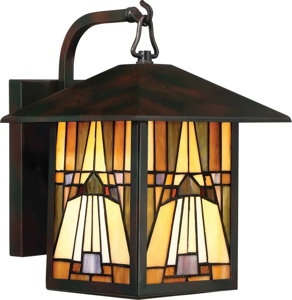 ELSTEAD QZ-INGLENOOK2-M INGLENOOK Klasszikus Kültéri Fali Lámpa Barna E27 IP44