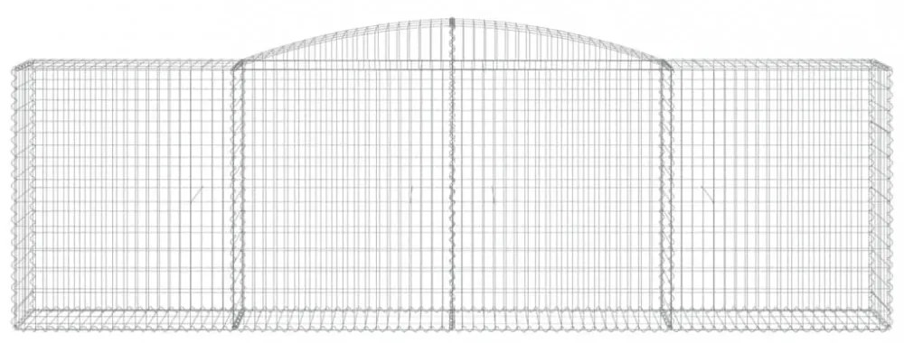 2 db íves horganyzott vas gabion kosár 400x50x120/140 cm