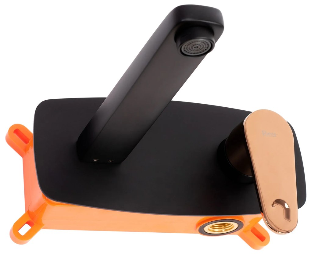 Fürdőszobai csaptelep Rea MILD BLACK ROSE GOLD + BOX