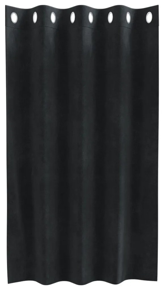 Függönyök függönyökkel 2 pcs Fekete 140 x 140 cm Bársony